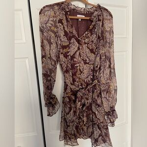 Intermix “dory” belted paisley dress - size 8